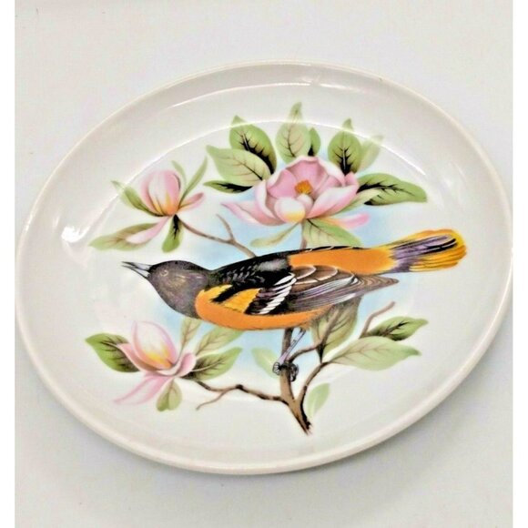 Vintage Rosenthal Collector Bird Plate - Baltimore Oriole - Hand Painted 7 3/4" - Picture 6 of 9